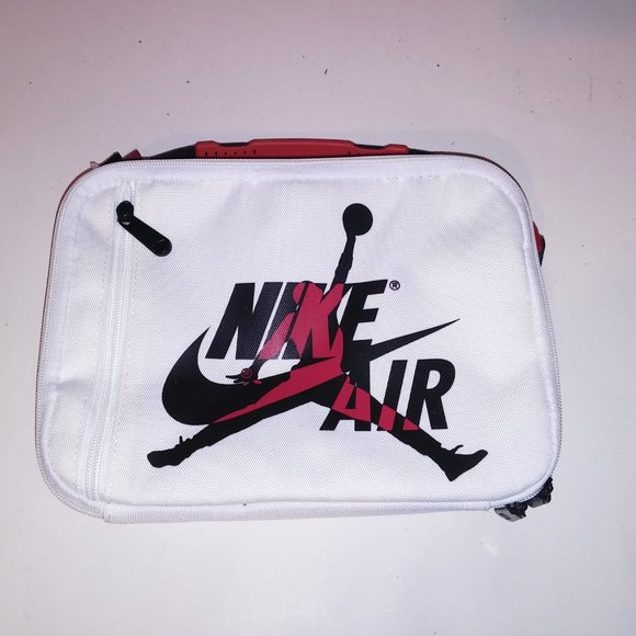 Jordan Bags Nike Air Jordan Lunchbox White Black Red Jumpman Zip Up School New Poshmark